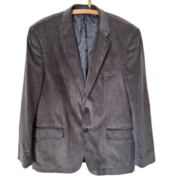 Stafford Other - Stafford Brown Cotton Corduroy Classic Fit Sport Jacket Blazer Men Size 46L Prep